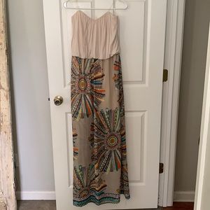 Strapless maxi dress